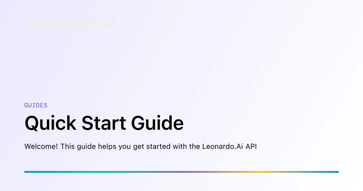 Leonardo AI 官方文档分享图